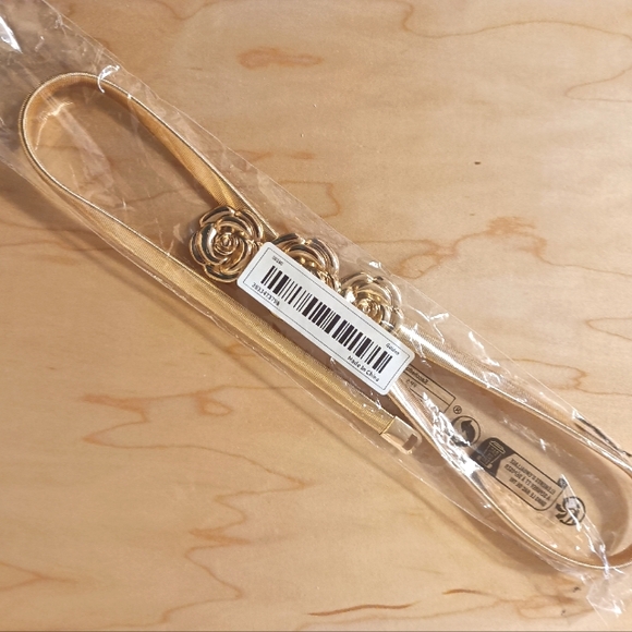 Elegant Golden Women's Belt, 28" long - Picture 7 of 11